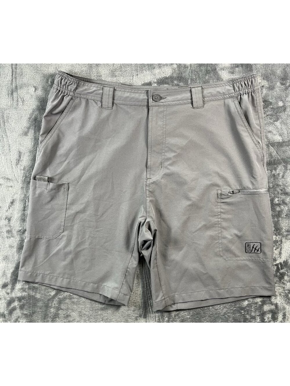 Fintech Submariner Woven Shorts Mens XXL Gray 4-Way Stretch Waistband Comfort